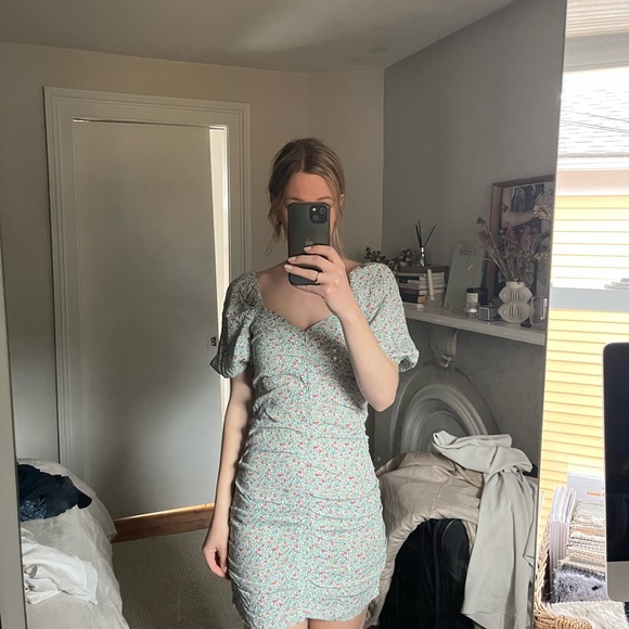 Multicolored ruched mini dress - Picture 6 of 6